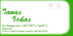 tamas vekas business card
